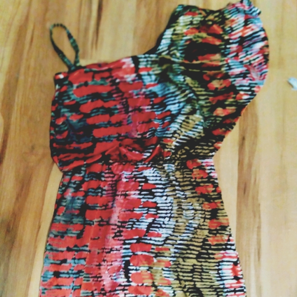 Beautiful silky material off shoulder dress